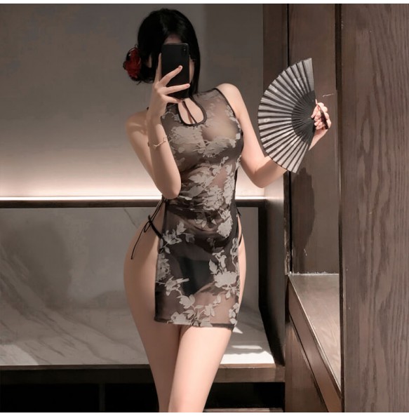 FEE ET MOI - Jiangnan Beauty Sheer Cheongsam (Black)